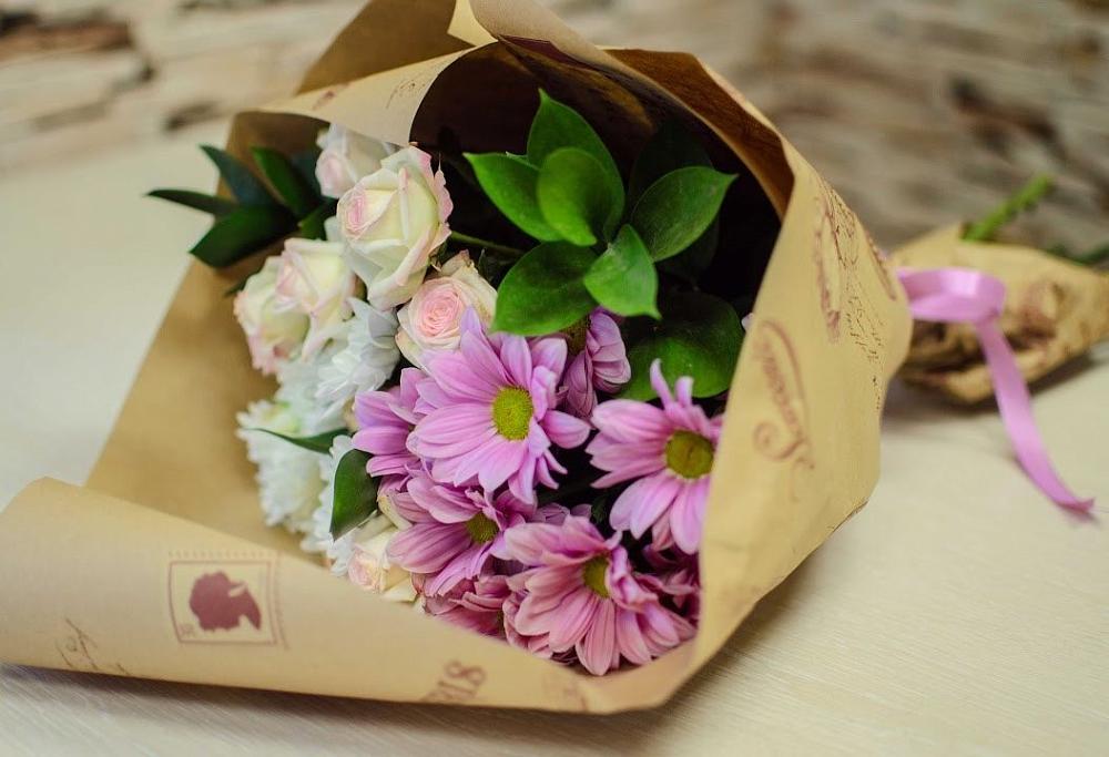 Букет цветов из: Розы и Хризантемы в Ельне