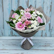 Букет цветов из:  Герберы, Альстромерии и Хризантемы в Ельне