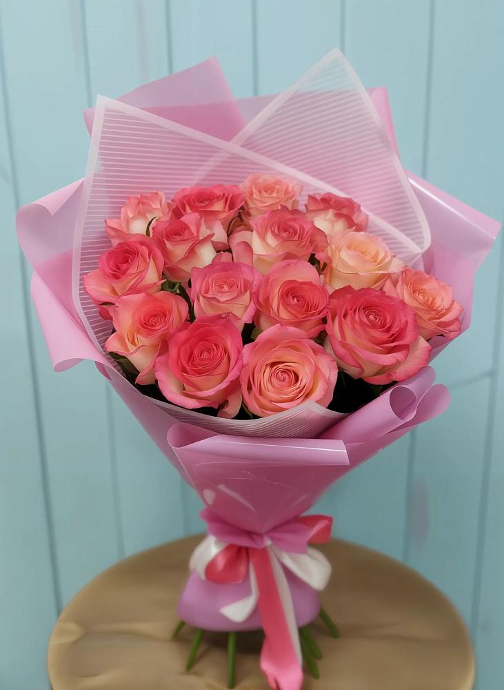 Букет 15 Розовых роз Равель в Ельне