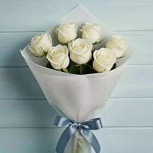 Букет 7 Белых роз Эдлесс Лав в Ельне