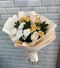 Букет цветов из:  Розы и Хризантемы #REPLACE_PRED# Ельне