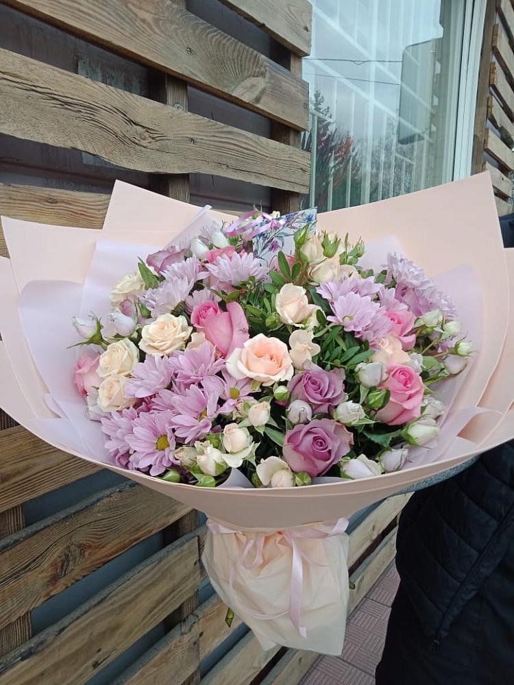 Букет цветов из: Розы и Хризантемы в Ельне