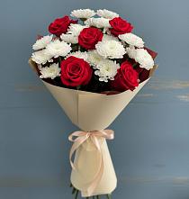 Букет цветов из:  Розы и Хризантемы в Ельне
