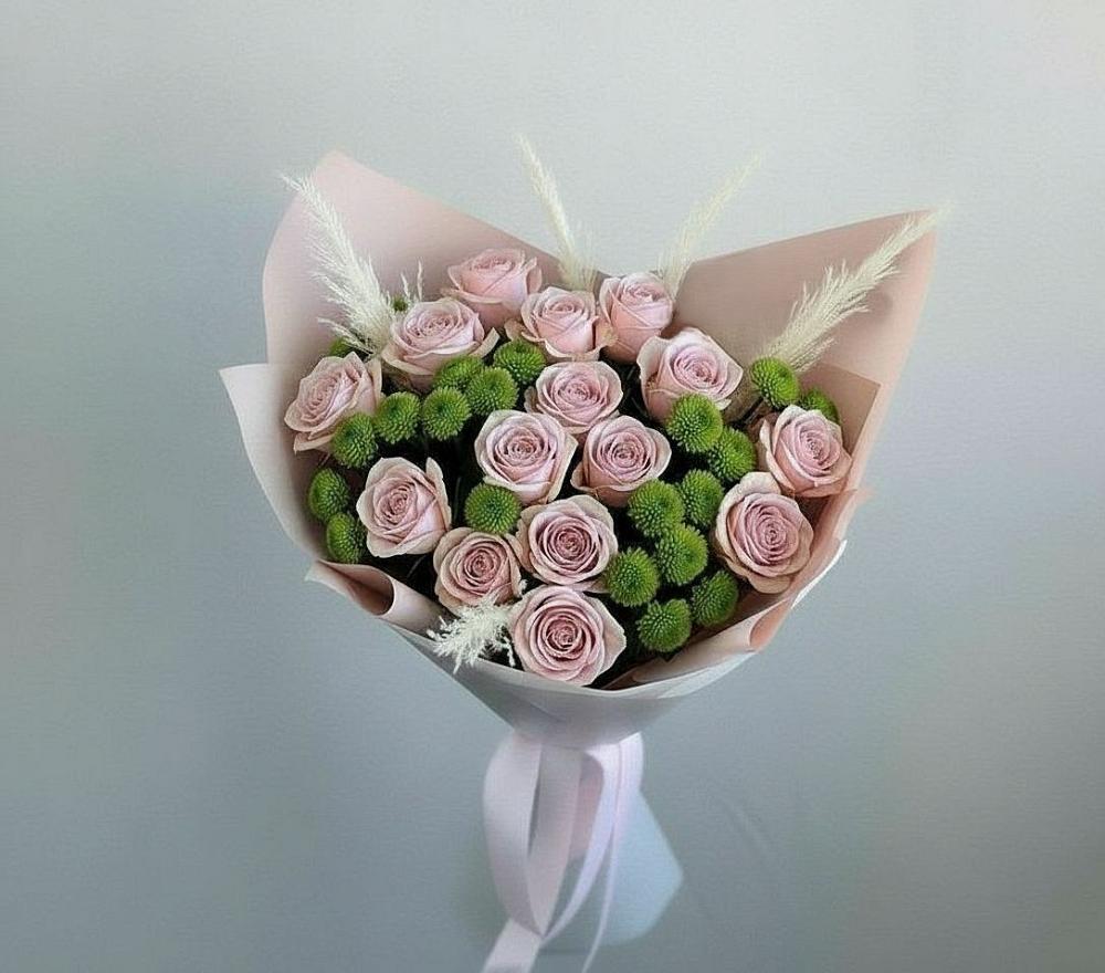 Букет цветов из: Розы и Хризантемы в Ельне