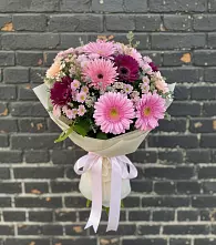 Букет цветов из:  Герберы и Хризантемы в Ельне
