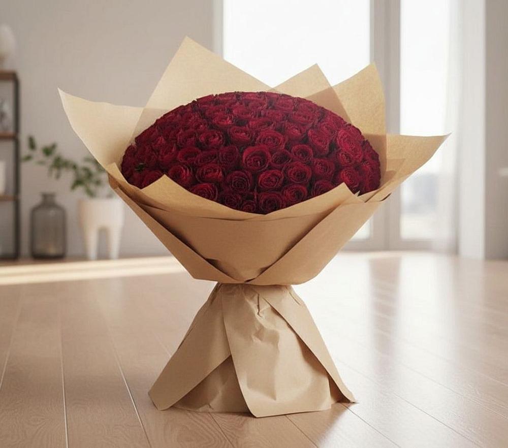Букет 101 Красная роза в Ельне