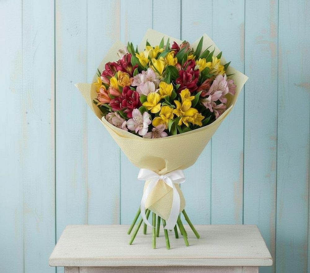 Букет цветов из: Альстромерии в Ельне