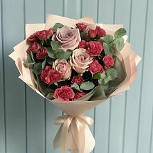 Букет цветов из:  Гвоздики и Розы в Ельне