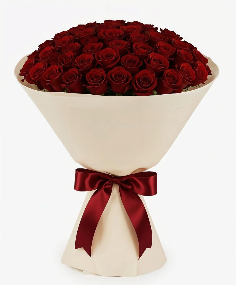 Букет 101 Бордовая роза Блэк Бакарра в Ельне